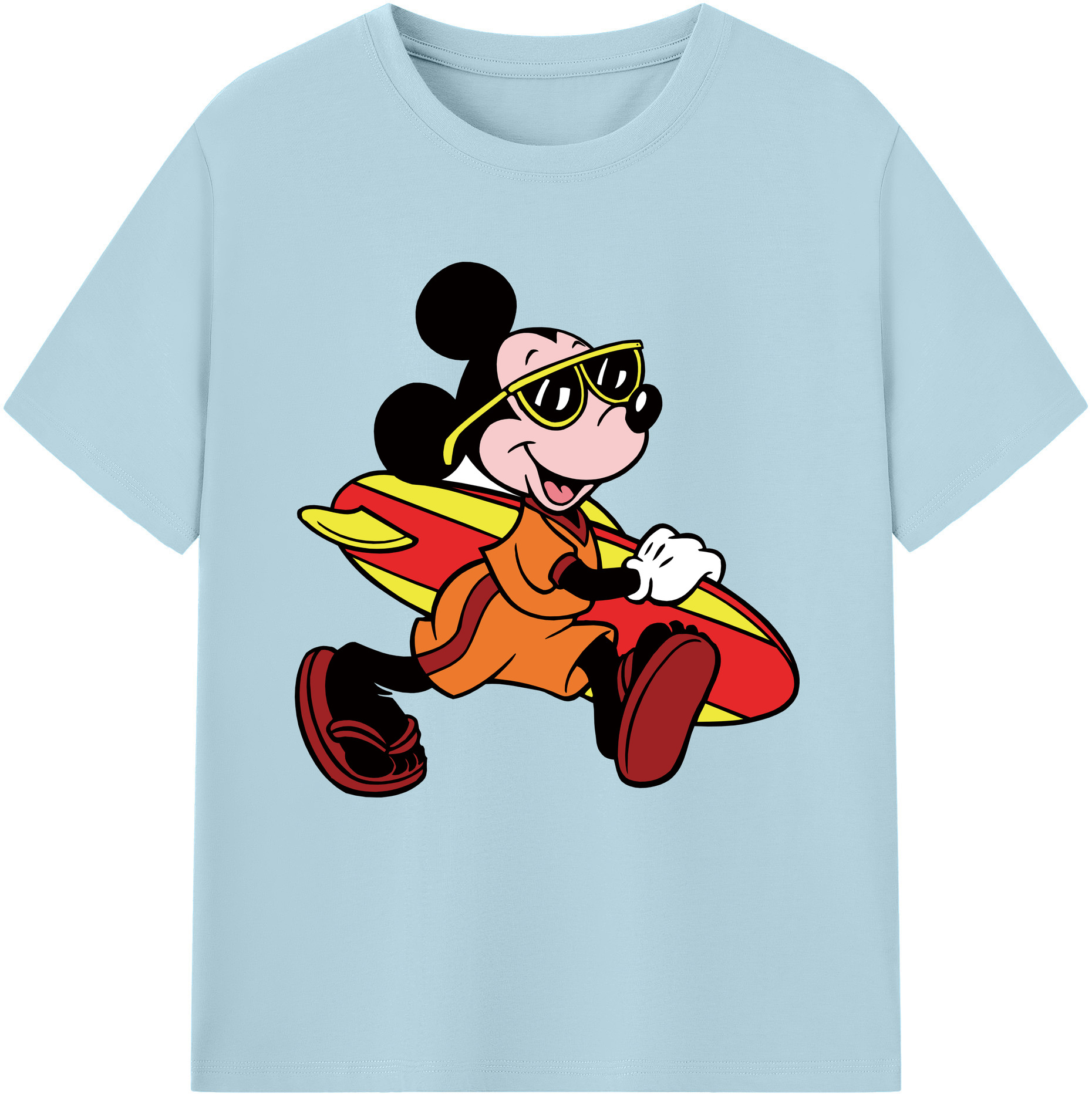 （画像用） ミッキーマウス Mickey Mouse 綿100％半袖Tシャツ（フロントプリント）